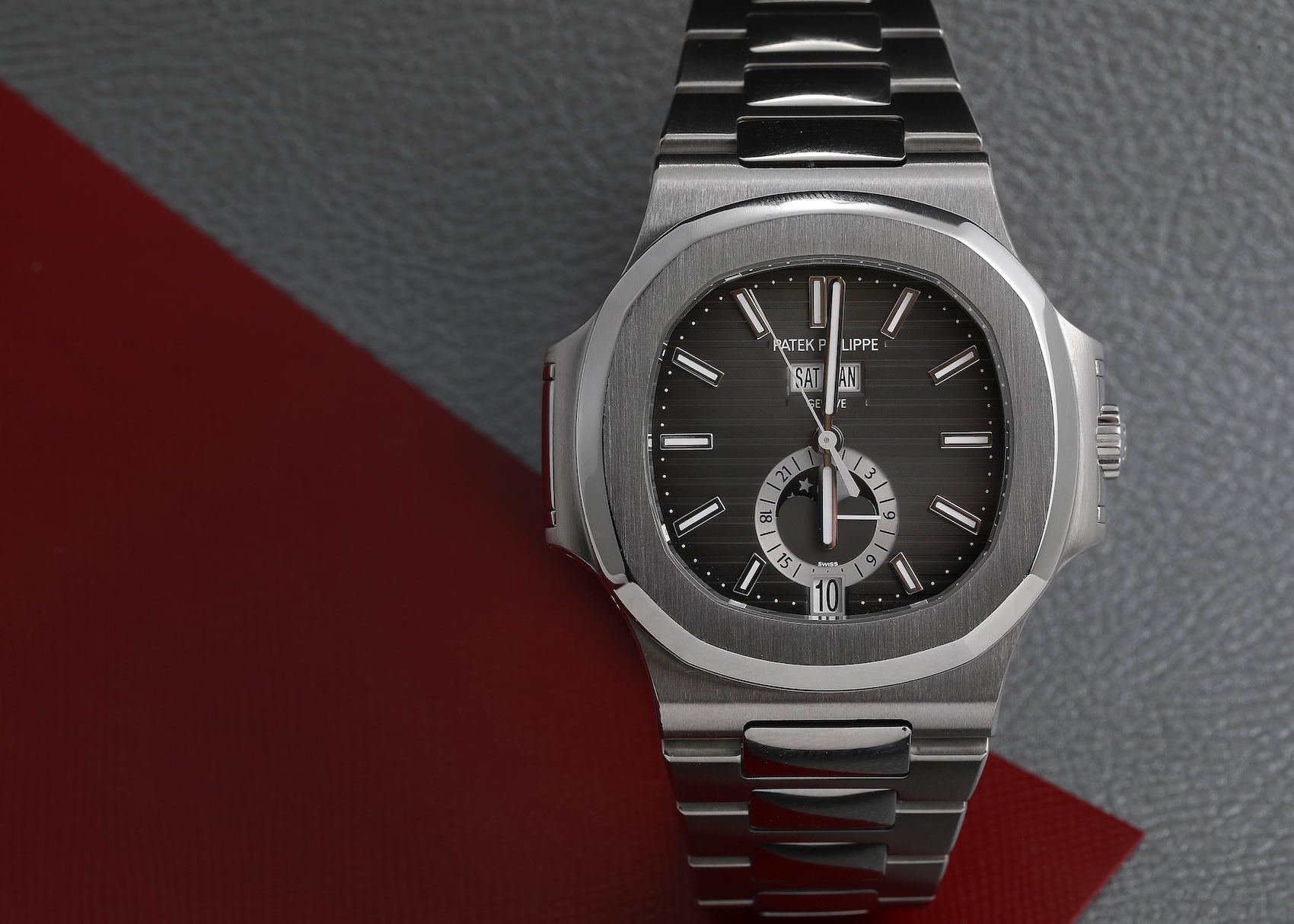 Patek Philippe Nautilus Annual Calendar Moonphase Steel Mens Watch 5726