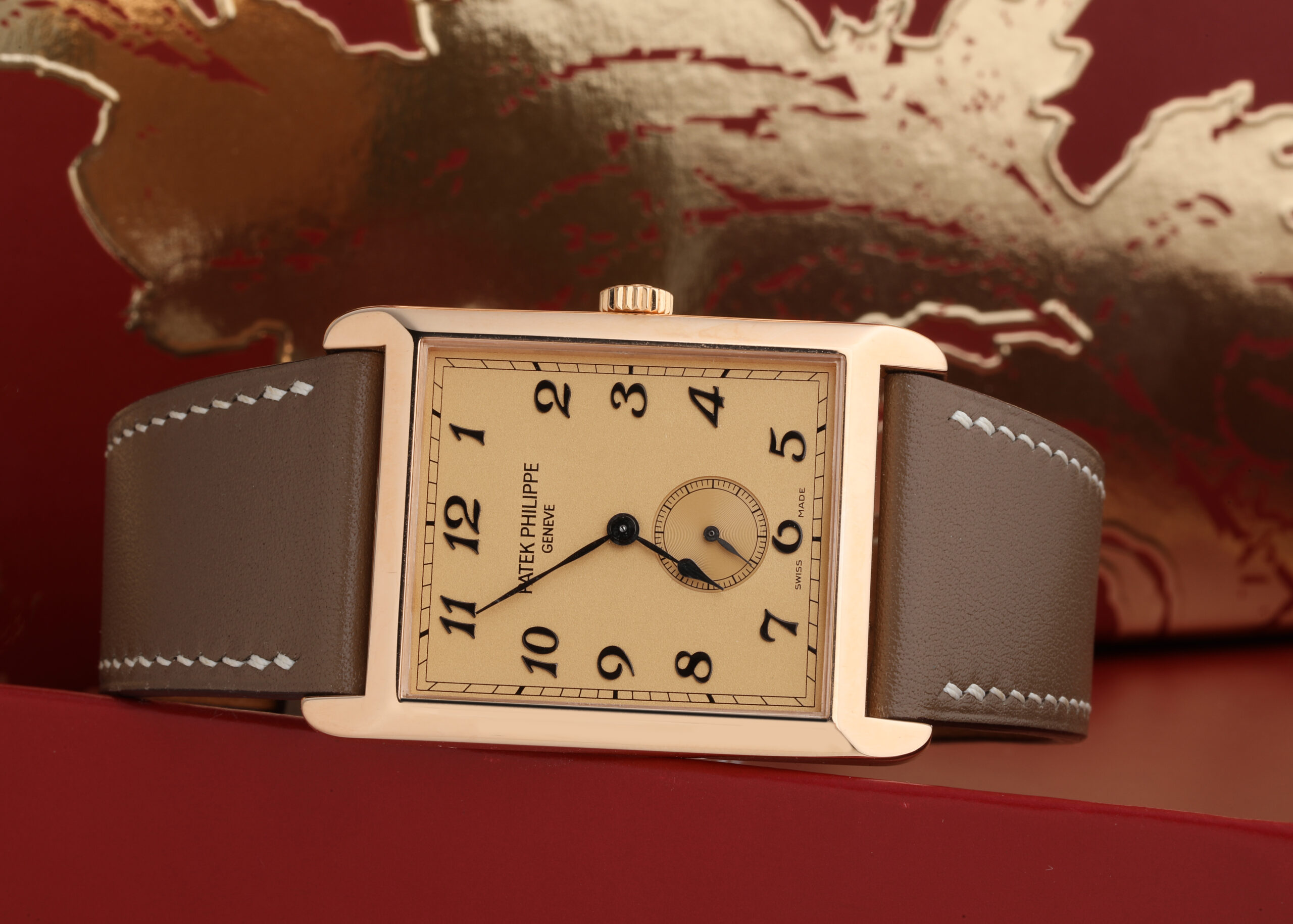 Patek Philippe Gondolo Rose Gold Rose Dial Mens Watch 5109