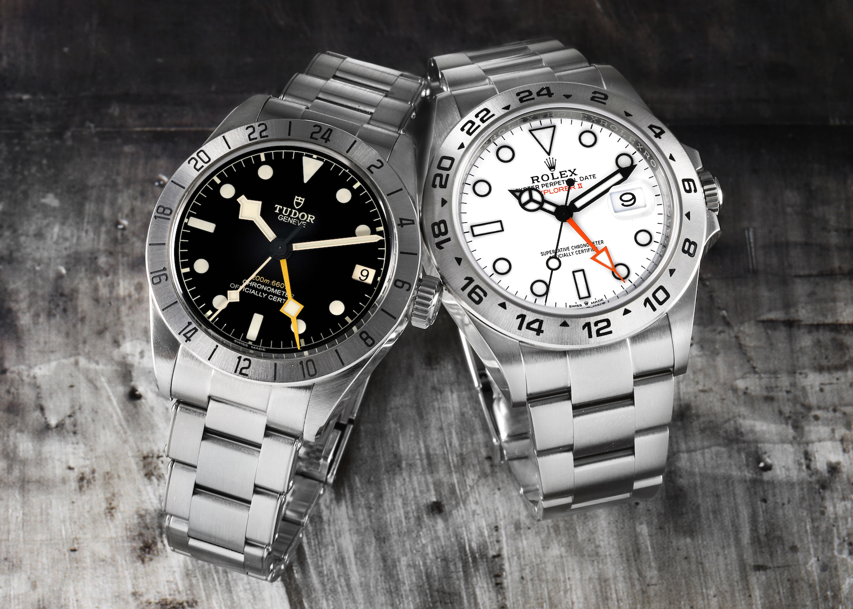 Tudor Black Bay Pro GMT 79470 with Rolex Explorer II Polar Dial