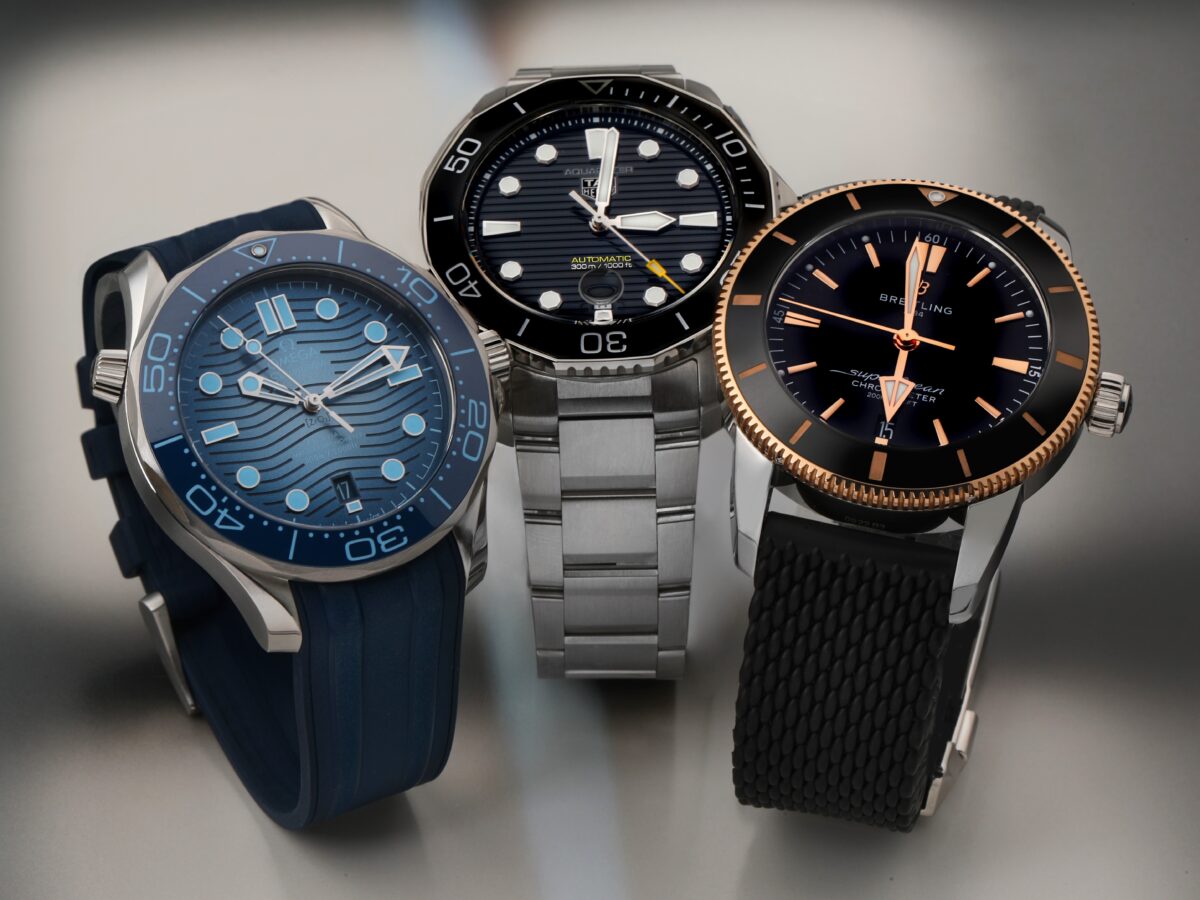 Best Dive Watches Under 5000 USD for 2025 - Omega Seamaster, TAG Heuer Aquaracer, Breitling Superocean