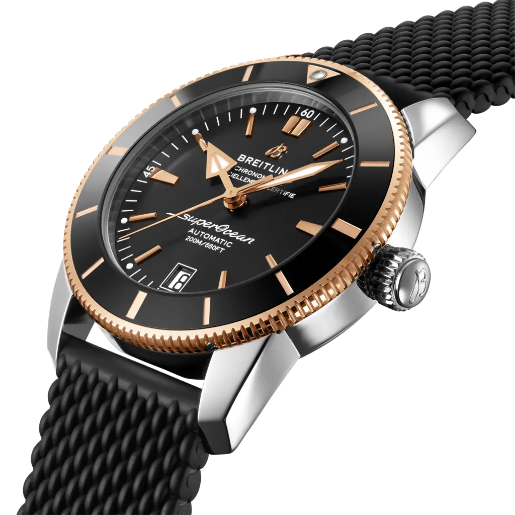 Breitling Superocean Heritage II 42 Steel Rose Gold Mens Watch UB2010