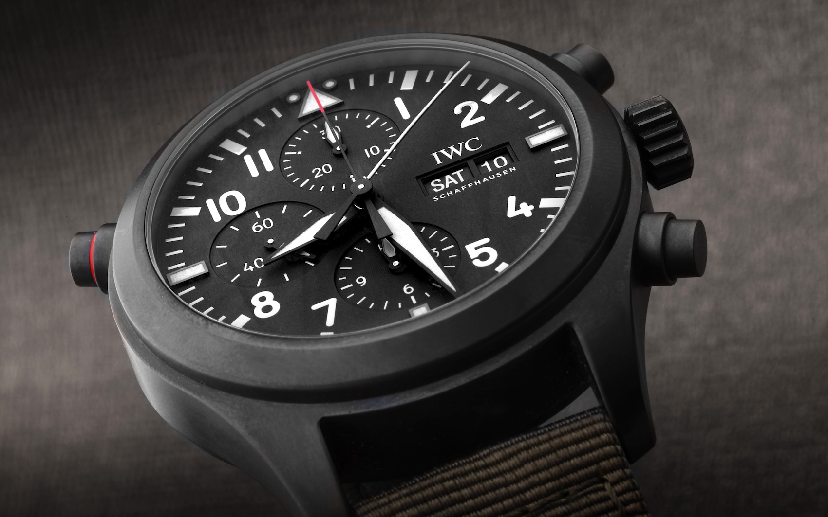 IWC Pilot Top Gun Double Chronograph Ceratanium Mens Watch IW371815