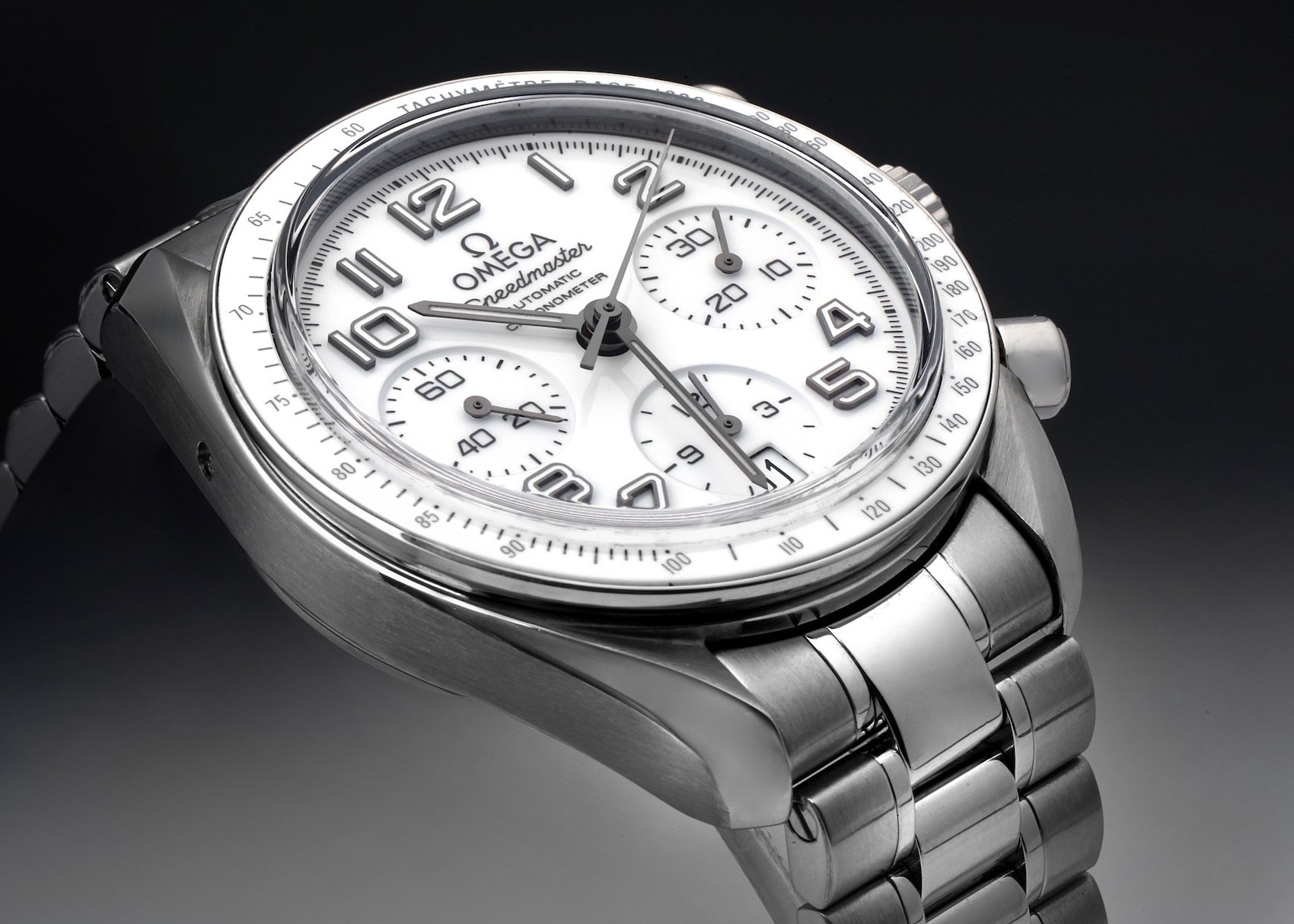 Omega Speedmaster 38 White Dial Mens Watch 324.30.38.40.04.001