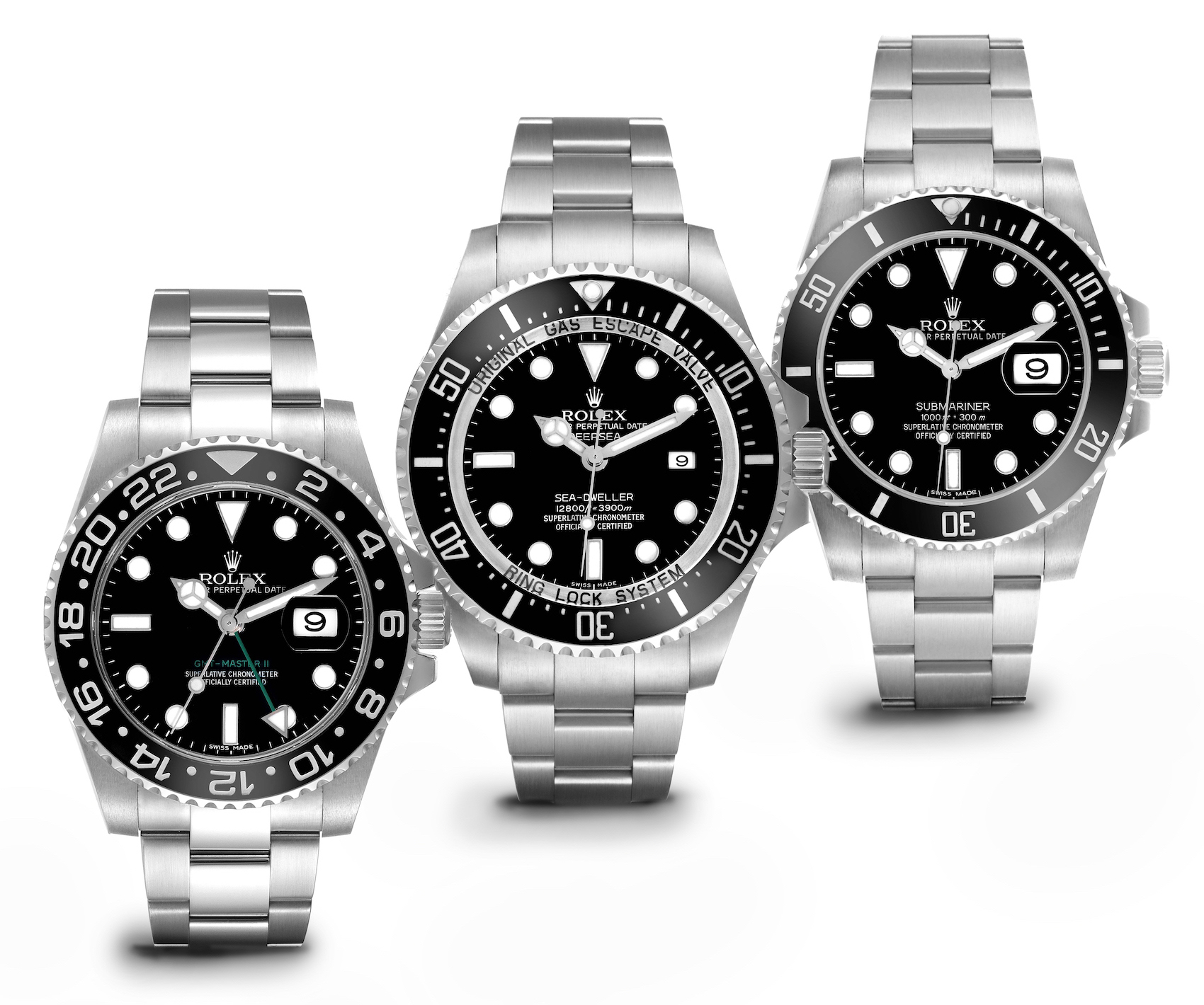  Rolex GMT-Master II 116710LN and Submariner 116610LN with Deepsea