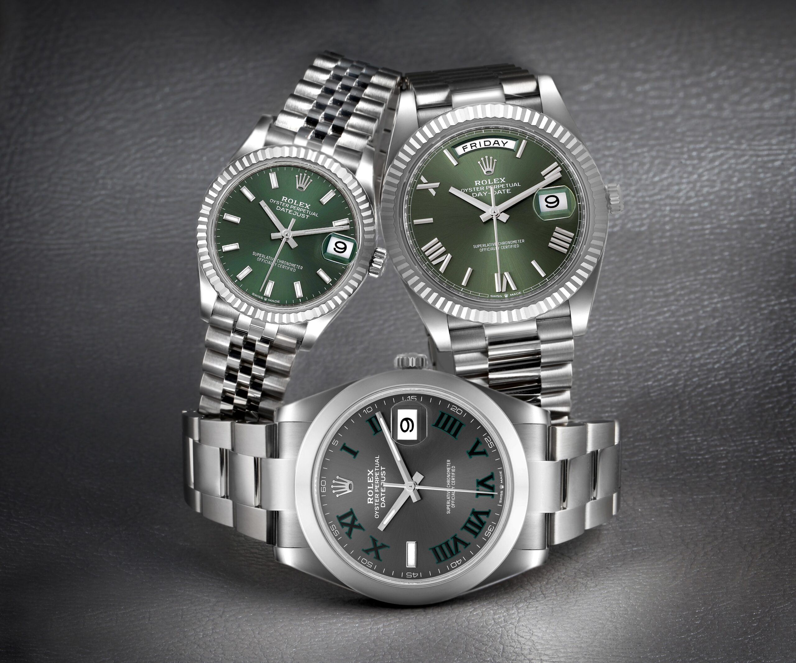 Rolex Day-Date and Datejust Green Dial Watches