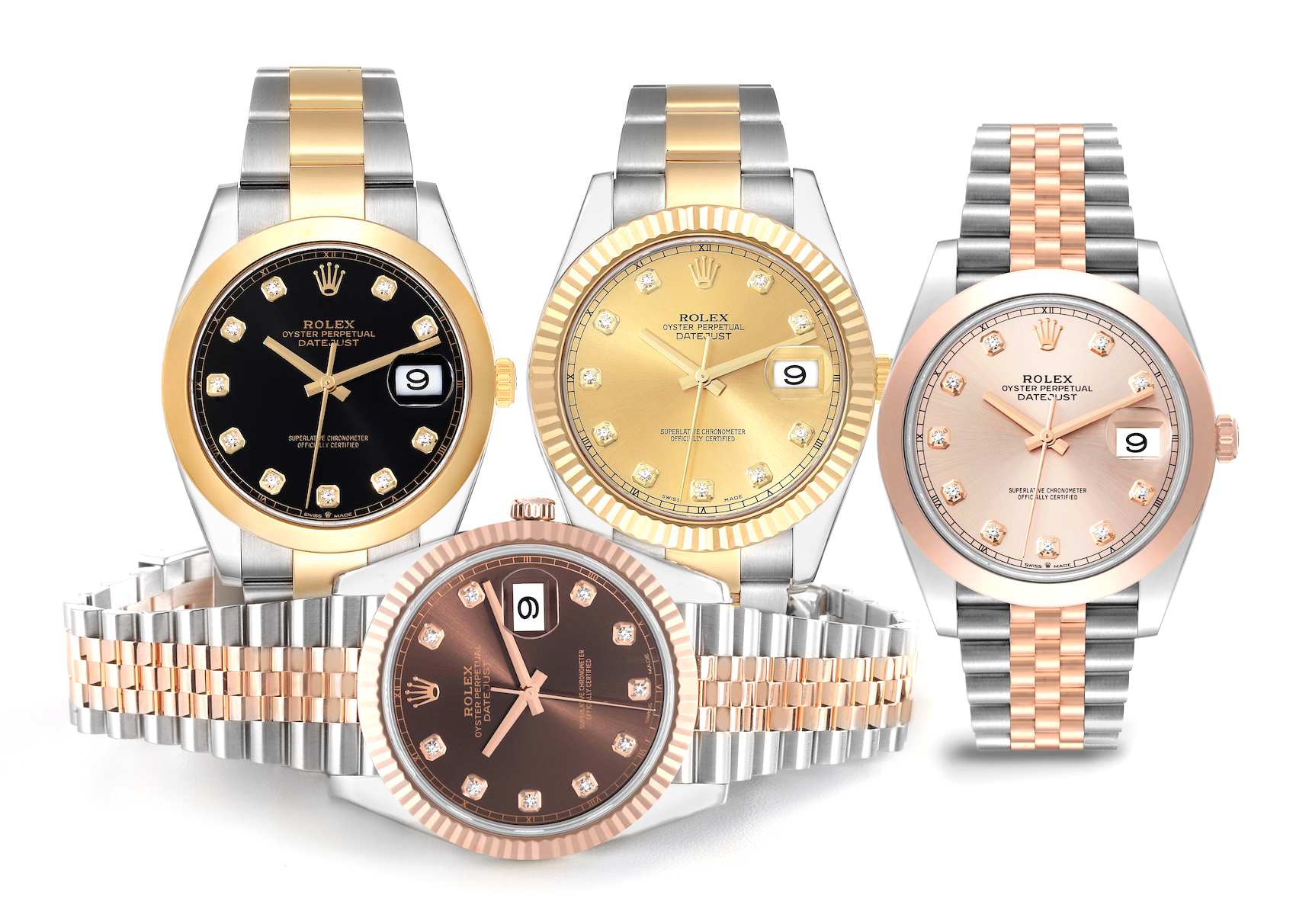Rolex Datejust Yellow and Everose Rolesor Watches