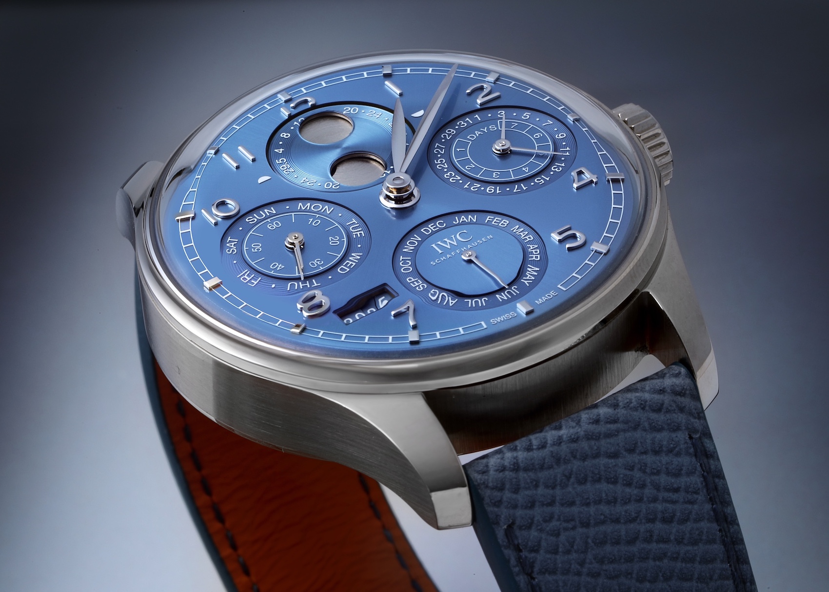 IWC Portuguese Perpetual Calendar White Gold Mens Watch IW503703