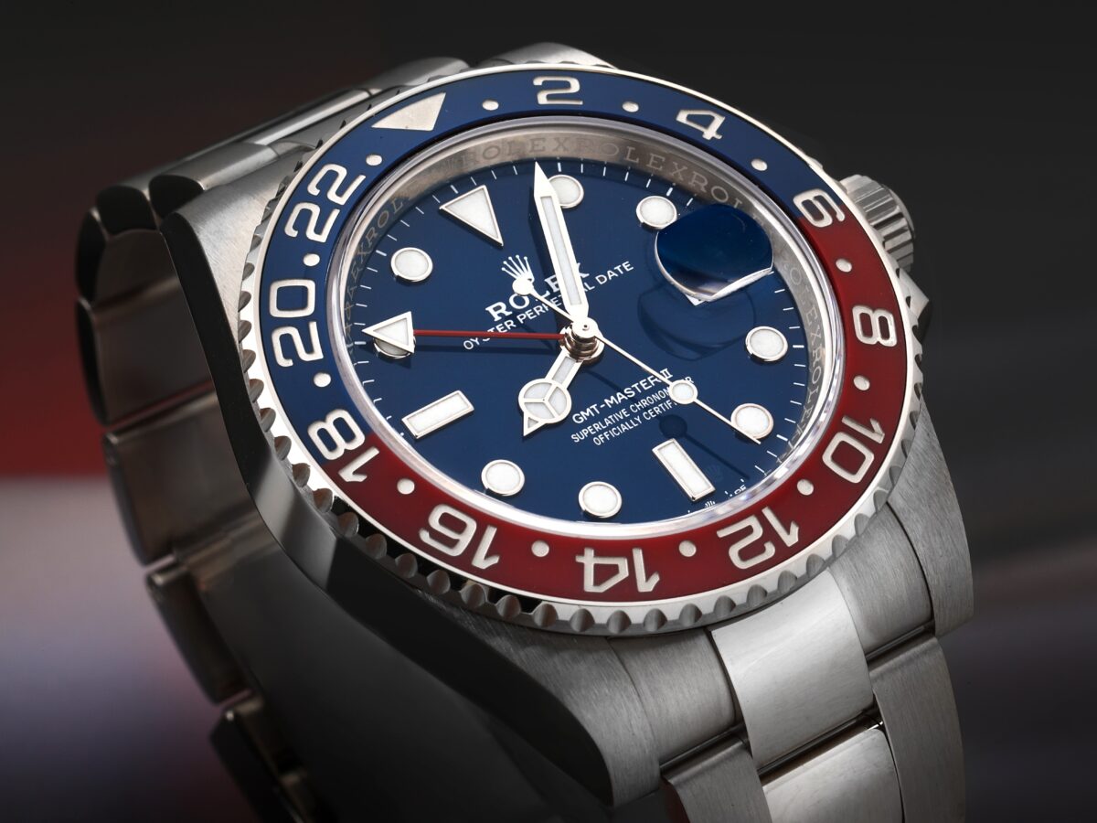 Blue Rolex Watches - Rolex GMT Master II White Gold Pepsi Bezel Blue Dial Mens Watch 126719