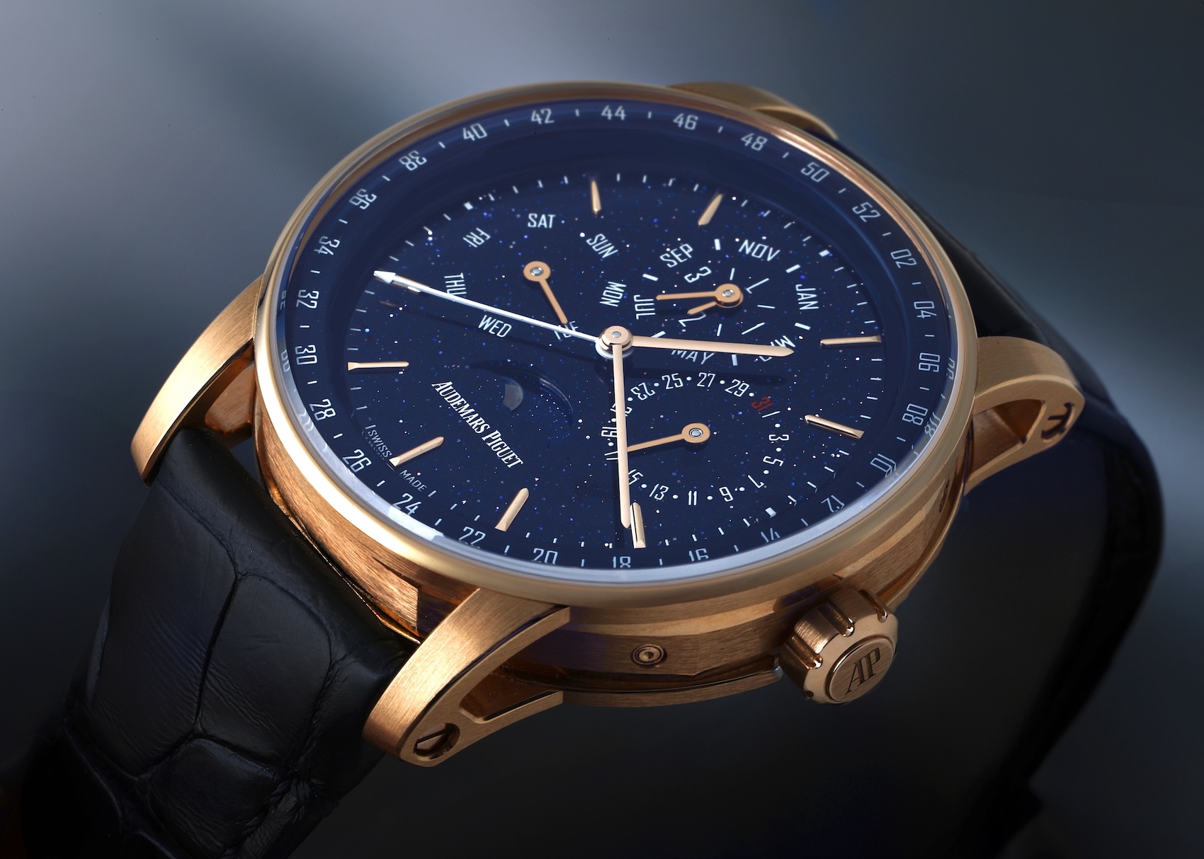 Audemars Piguet Code 11.59 Perpetual Calendar Rose Gold Aventurine Dial 26394OR